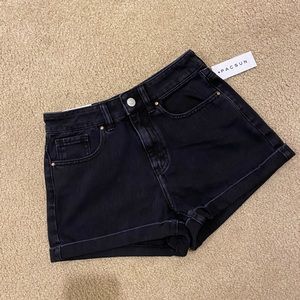 Pacsun black denim shorts